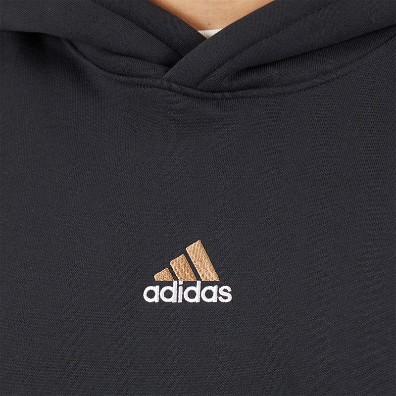 adidas Originals Mens Archive Cutline Hoodie Black/Cardboard - Image 5