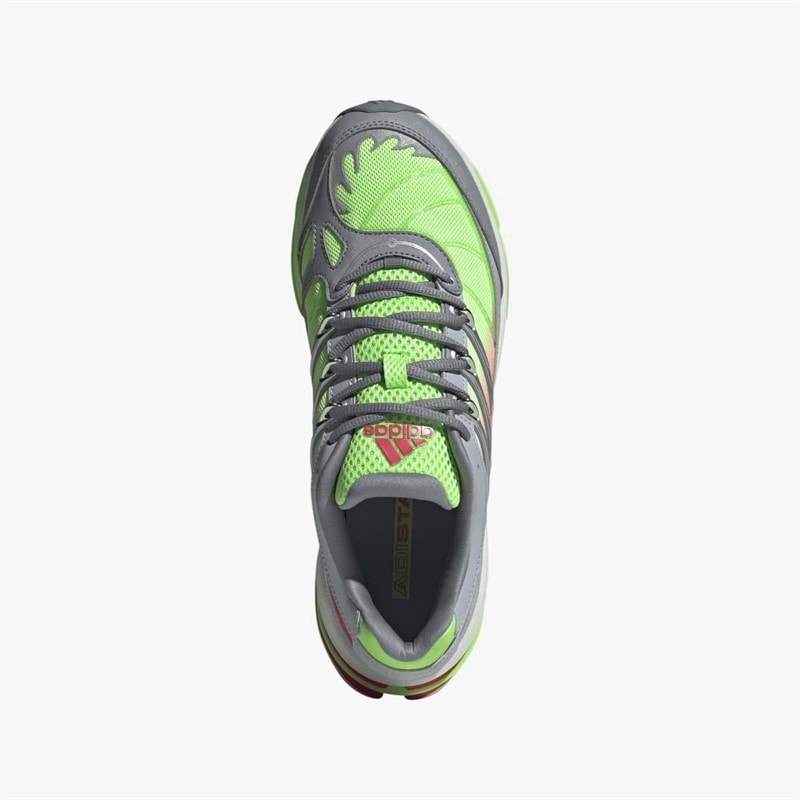 adidas Originals Mens Adistar HRMY Trainers Lime Burst/Grey/Semi Lucid Red - Image 4