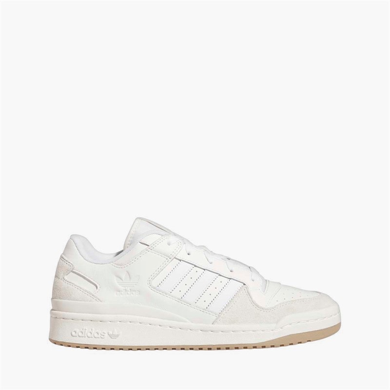 adidas Originals Mens Forum Low CL Trainers Core White/Cloud White/Grey One - Image 1