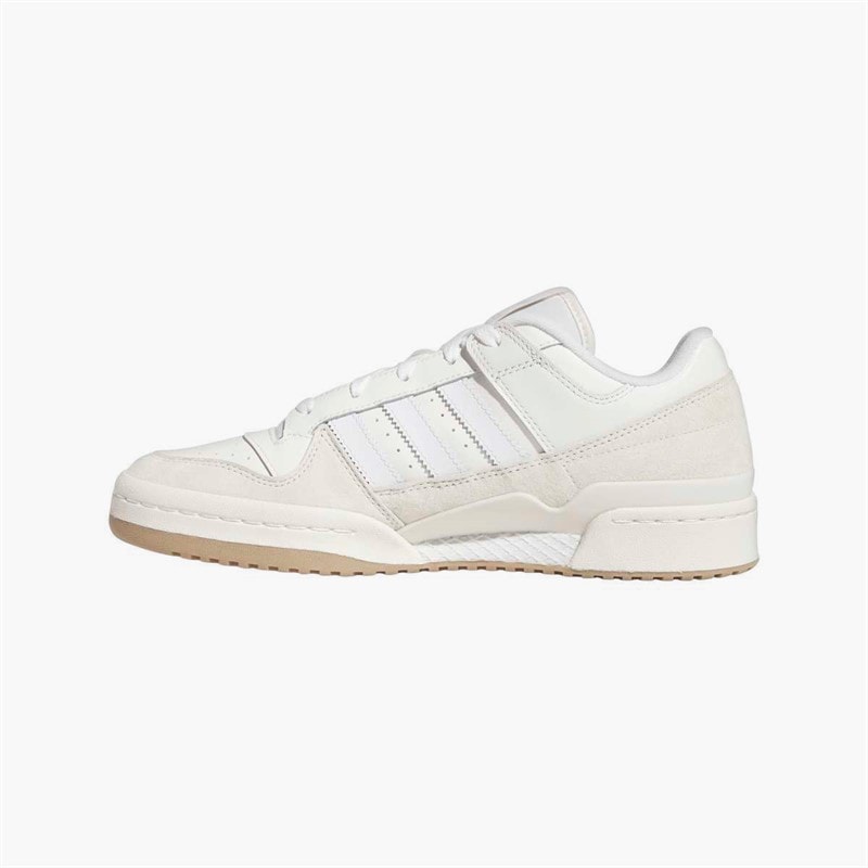 adidas Originals Mens Forum Low CL Trainers Core White/Cloud White/Grey One - Image 5