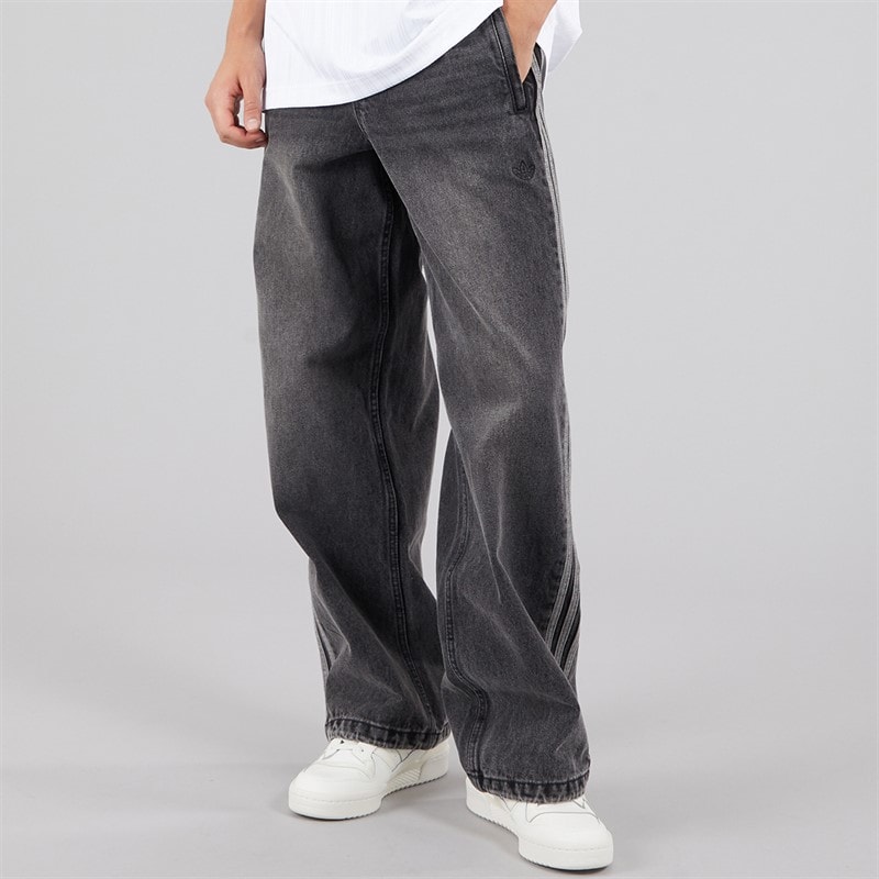 adidas Originals Mens Adilenium Season 4 Teamgeist Denim Trousers Black - Image 3