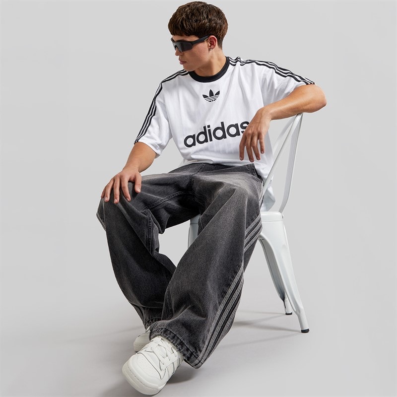 adidas Originals Mens Adilenium Season 4 Teamgeist Denim Trousers Black - Image 4