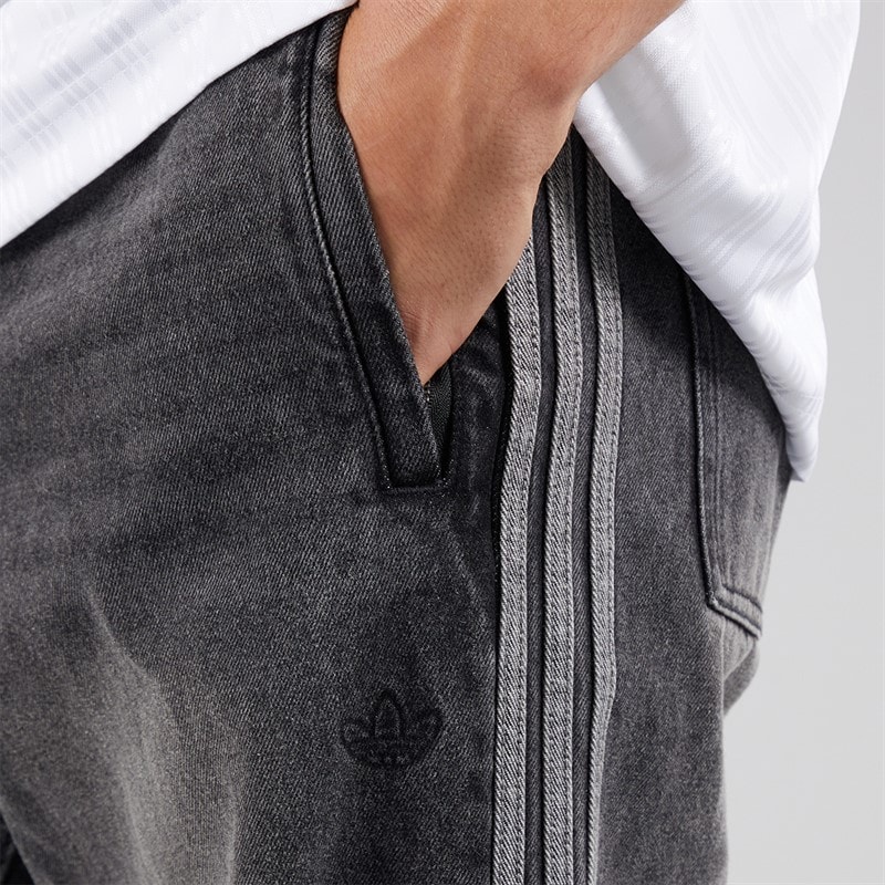 adidas Originals Mens Adilenium Season 4 Teamgeist Denim Trousers Black - Image 5