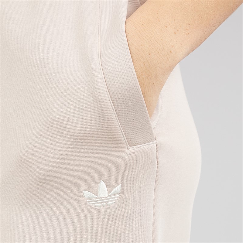 adidas Originals Womens Off Placed 3-Stripes Wide Leg Joggers Wonder Taupe - Image 3