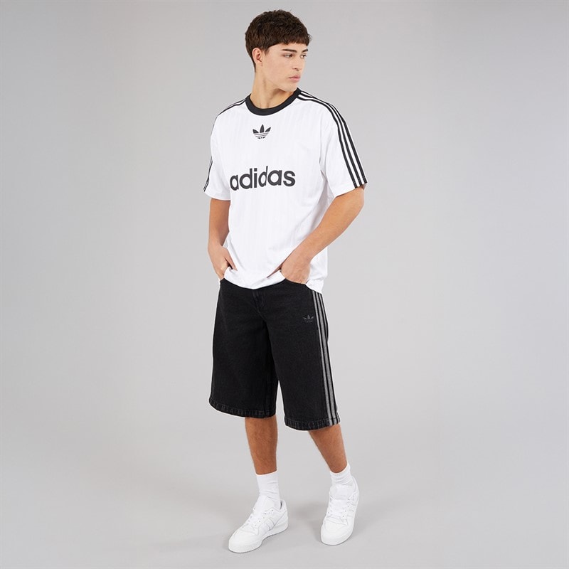 adidas Originals Mens Adicolour Firebird Denim Shorts True Black Denim - Image 4