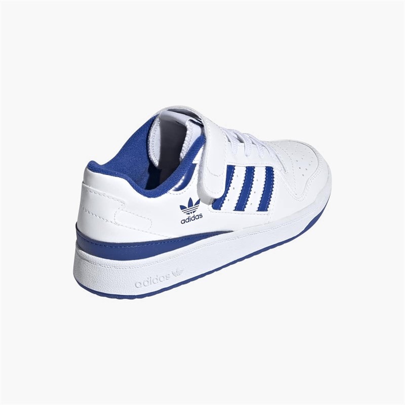 adidas Originals Kids Forum Low Trainers Cloud White/Royal Blue/Cloud White - Image 3