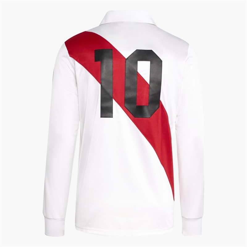 adidas Originals Mens FPF Peru 1978 Retro Home Long Sleeve Jersey White - Image 2