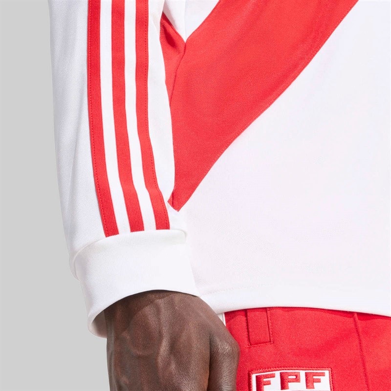 adidas Originals Mens FPF Peru 1978 Retro Home Long Sleeve Jersey White - Image 5