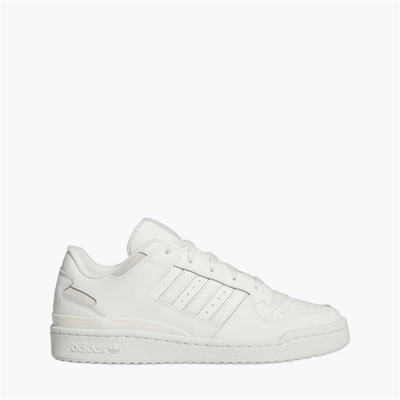 adidas Originals Mens Forum Low CL Trainers Core White/Cloud White/Grey One - Image 1