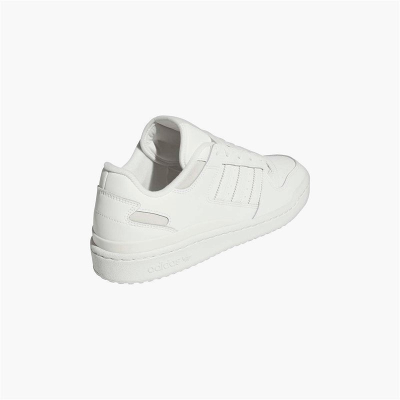 adidas Originals Mens Forum Low CL Trainers Core White/Cloud White/Grey One - Image 3