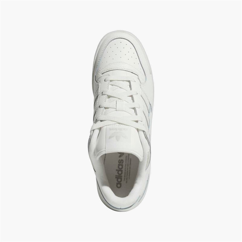 adidas Originals Mens Forum Low CL Trainers Core White/Cloud White/Grey One - Image 4
