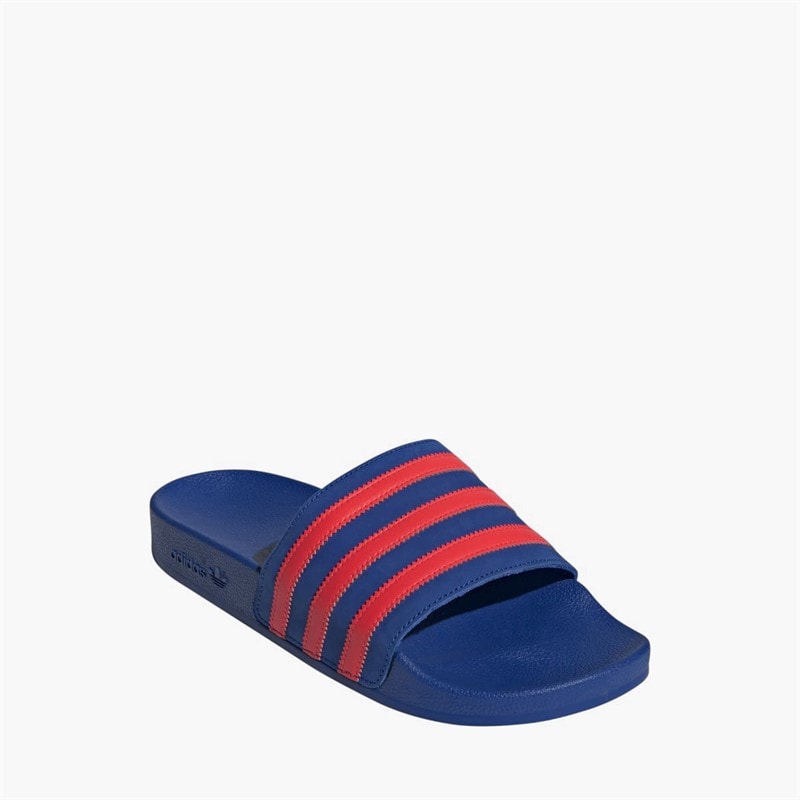 adidas Originals Mens Adilette Slides Power Blue/Solar Red/Power Blue - Image 1