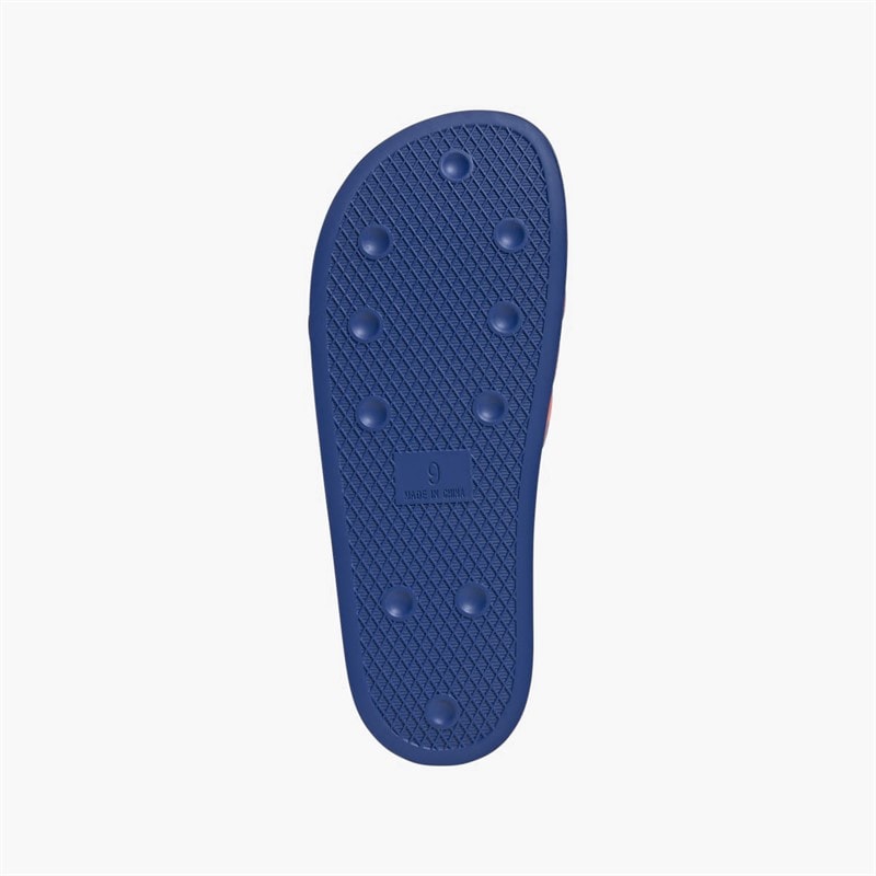 adidas Originals Mens Adilette Slides Power Blue/Solar Red/Power Blue - Image 2