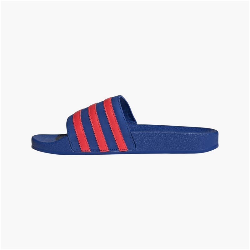 adidas Originals Mens Adilette Slides Power Blue/Solar Red/Power Blue - Image 5
