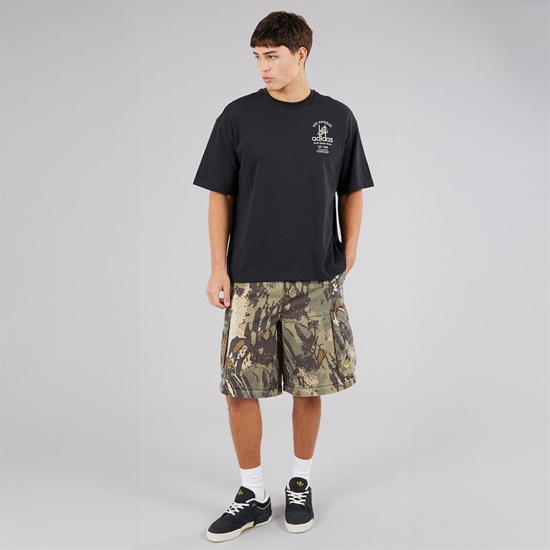 adidas Originals Mens Sports Design GFX Back Graphic T-Shirt Black - Image 4