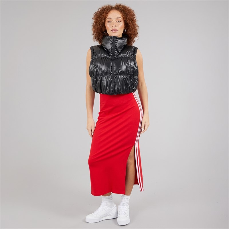 adidas Originals Womens Essentials Glossy 2 In 1 Cropped Puffer Jacket Black - Image 5
