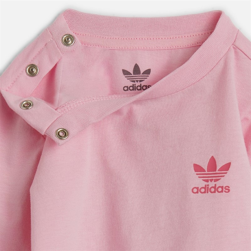 adidas Originals Infant Girls Long Sleeve T-Shirt True Pink - Image 2