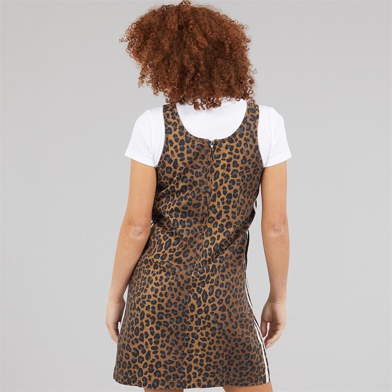 adidas Originals Womens Leopard Print Dress Multicolor/Bronze Strata - Image 2
