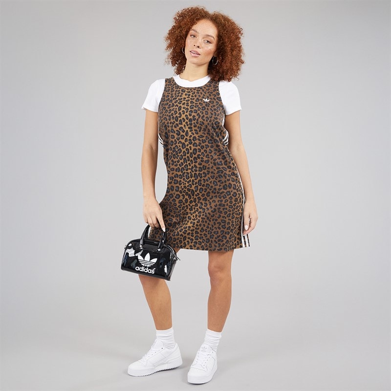adidas Originals Womens Leopard Print Dress Multicolor/Bronze Strata - Image 4