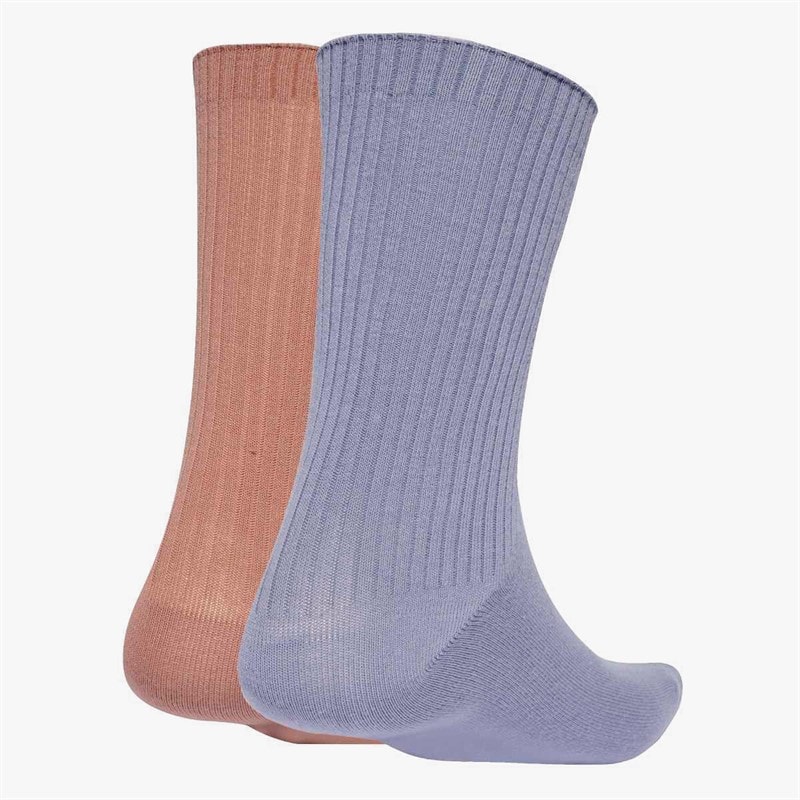 adidas Originals  Everday Icons Two Pack Crew Socks Warm Clay/Silver Violet - Image 2