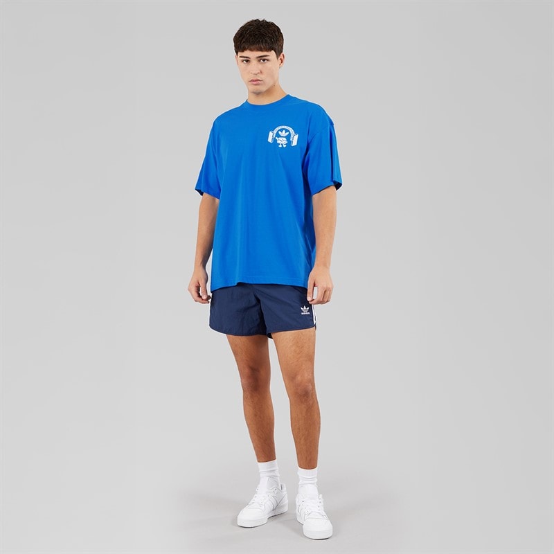 adidas Originals Mens Music Fest Back Graphic T-Shirt Bright Royal - Image 4