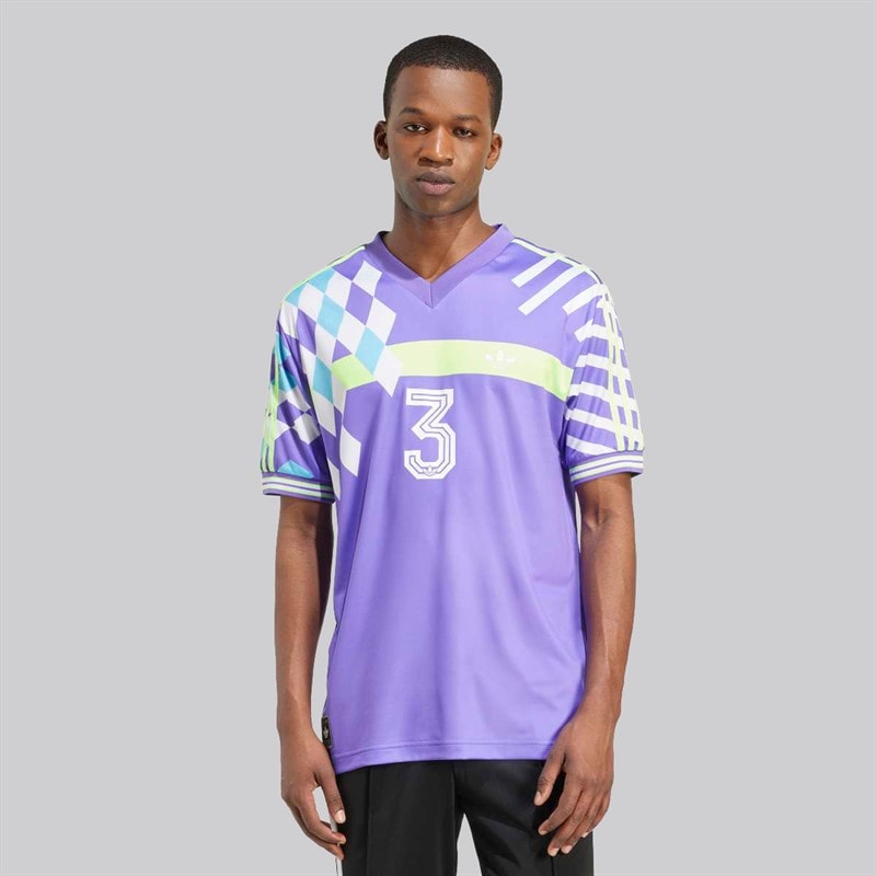 adidas Originals Mens Nuwave 90s Jersey Purple Rush - Image 2