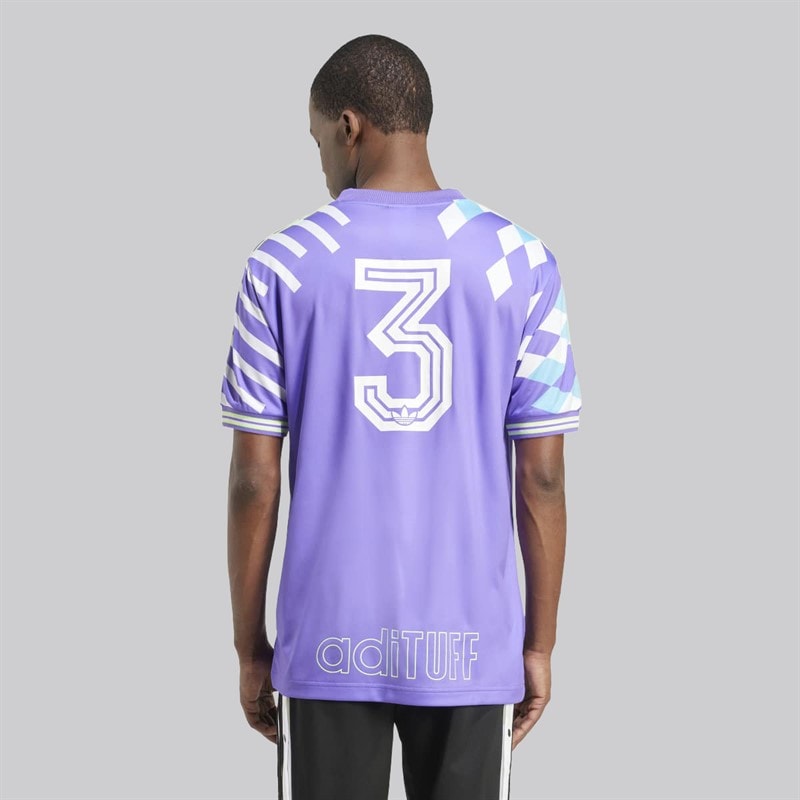 adidas Originals Mens Nuwave 90s Jersey Purple Rush - Image 3