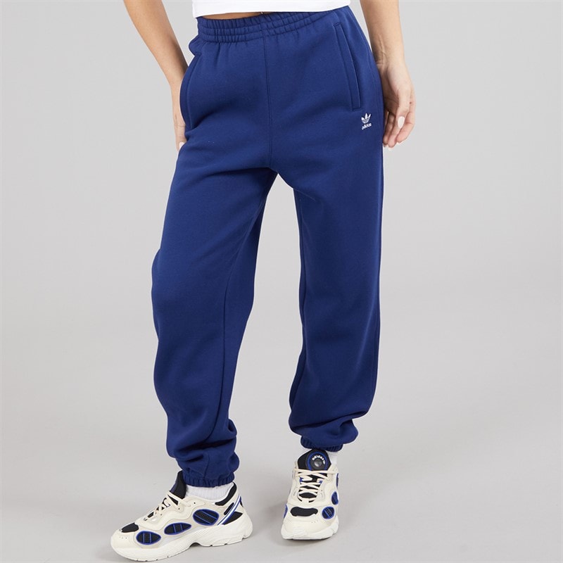 adidas Originals Womens Essentials Trefoil Loose Fit Fleece Joggers Dark Blue - Image 1