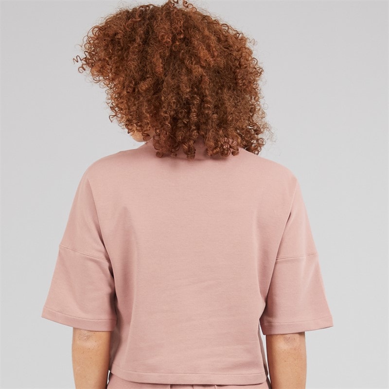 adidas Originals Womens Off Placed 3-Stripes T-Shirt Warm Clay - Image 2