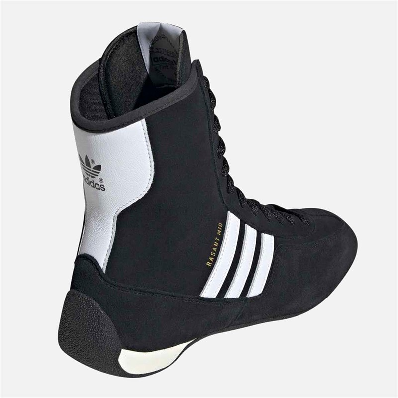adidas Originals Womens Rasant Mid Trainers Core Black/Cloud White/Off White - Image 3