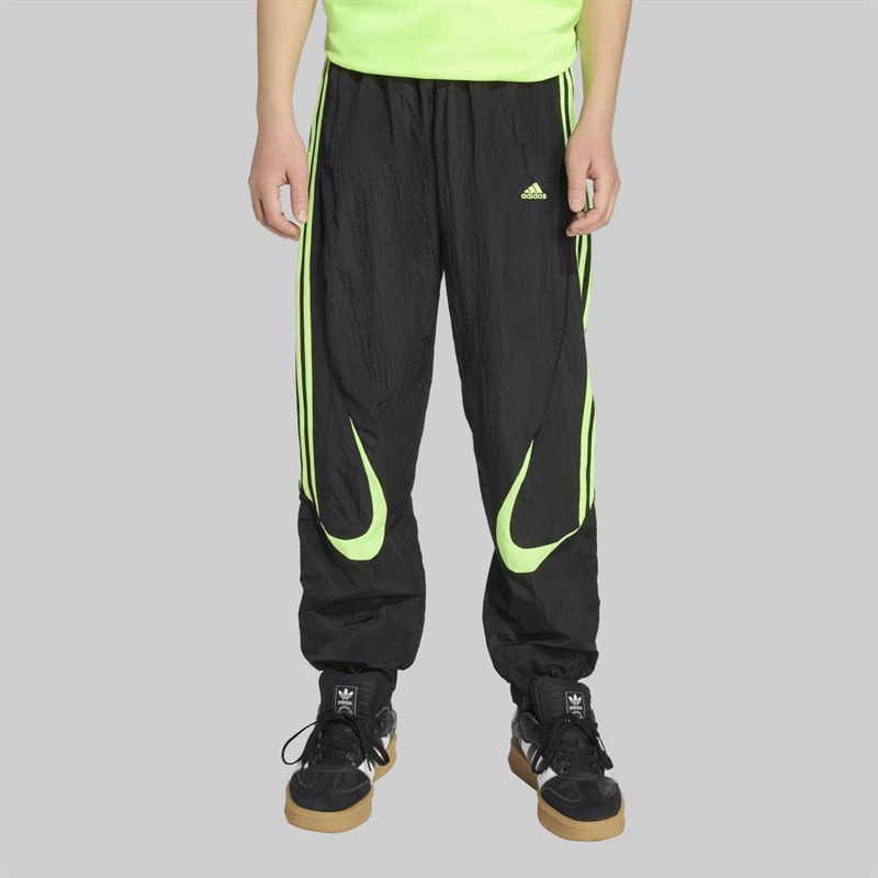 adidas Originals Junior Teamgeist Track Pants Black/Signal Green - Image 1