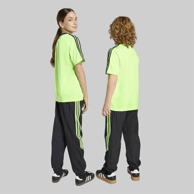 adidas Originals Junior Teamgeist Track Pants Black/Signal Green - Image 4