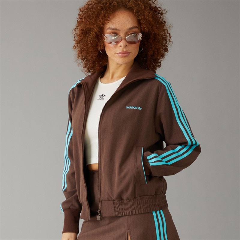 adidas Originals Womens Tailored Full Zip Track Top Auburn - Image 1