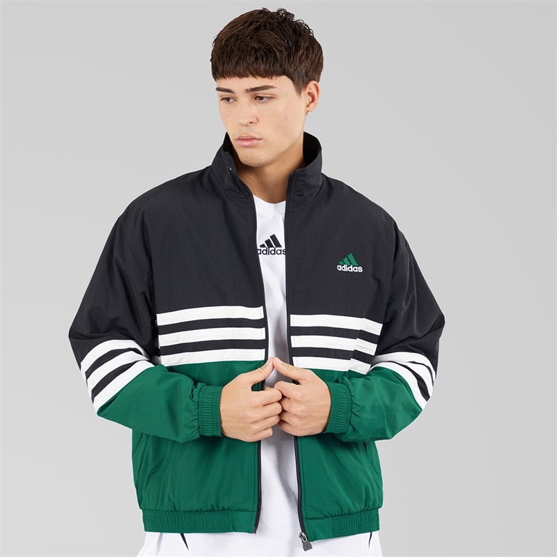 adidas Originals Mens Archive Track Top Black/Collegiate Green - Image 1