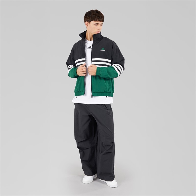 adidas Originals Mens Archive Track Top Black/Collegiate Green - Image 4