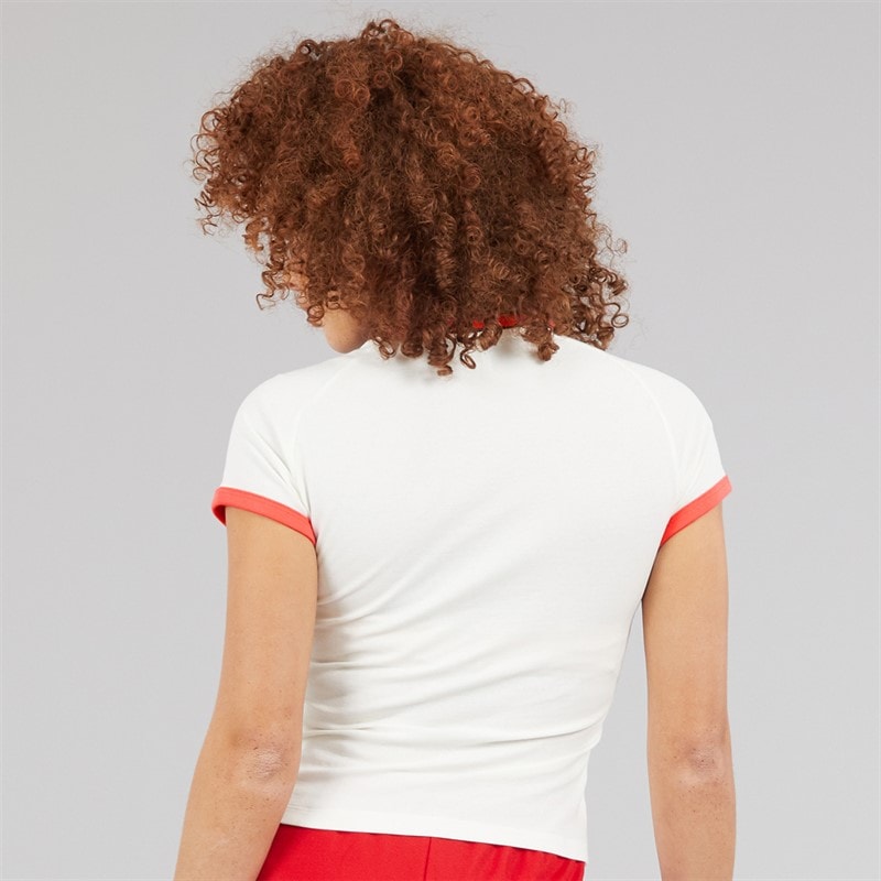 adidas Originals Womens Polo Shirt Off White - Image 2