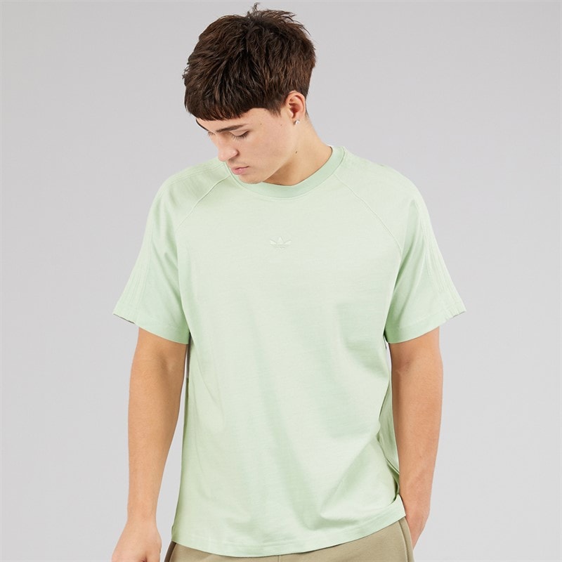adidas Originals Mens Premium Essentials T-Shirt Linen Green - Image 1