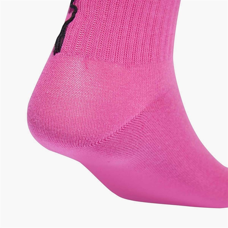 adidas Originals  Ruffle Two Pack Crew Socks Black/White/Semi Lucid Fuchsia - Image 3