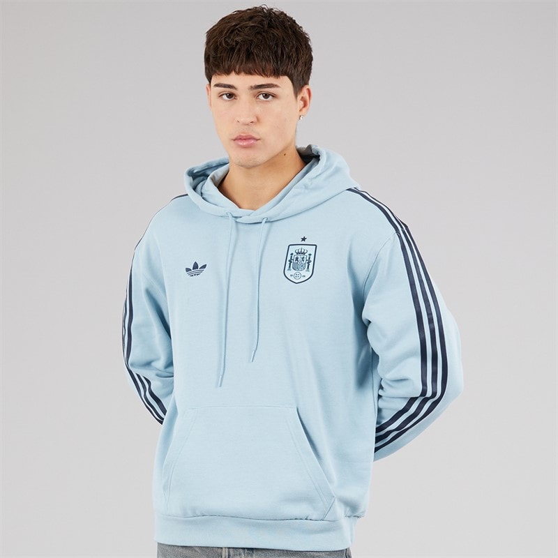 adidas Originals Mens RFEF Spain Trefoil Hoodie Ash Grey - Image 1