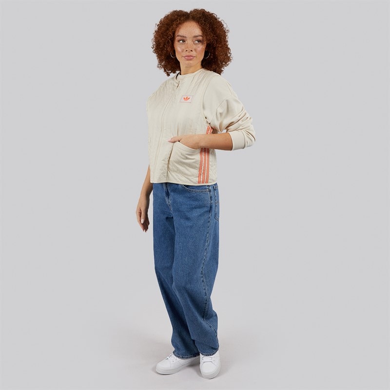 adidas Originals Womens Summer Glow Reversible Gilet Wonder White/Tech Green - Image 5