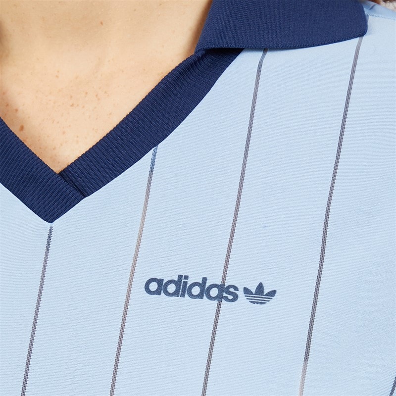 adidas Originals Womens X Liberty London Tonal Jersey Dress Ambient Sky/Chalk White - Image 3
