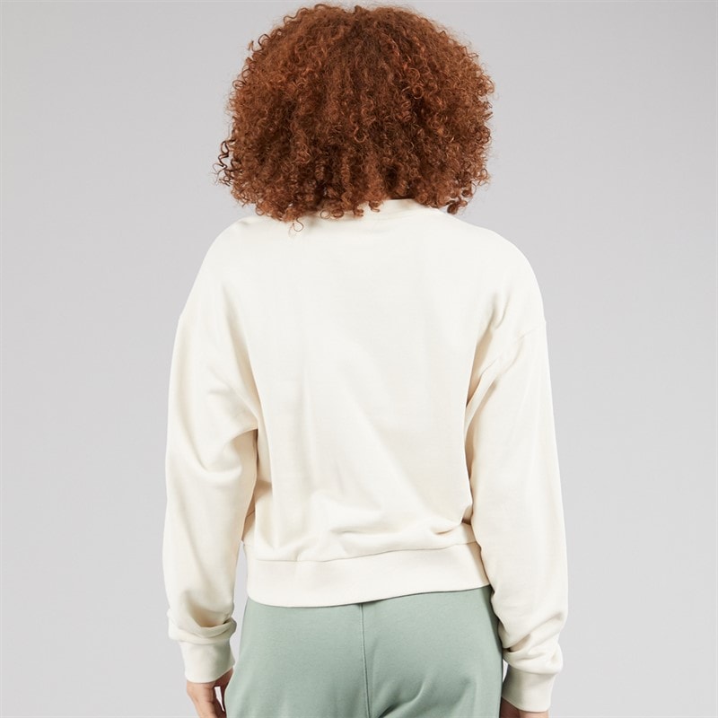 adidas Originals Womens Snake Trefoil Sweatshirt Wonder White - Image 2