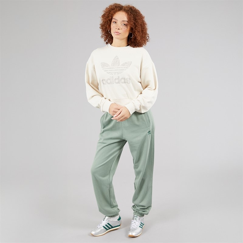 adidas Originals Womens Snake Trefoil Sweatshirt Wonder White - Image 4