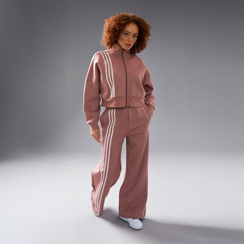 adidas Originals Womens Off Placed 3-Stripes Full Zip Track Top Warm Clay - Image 4