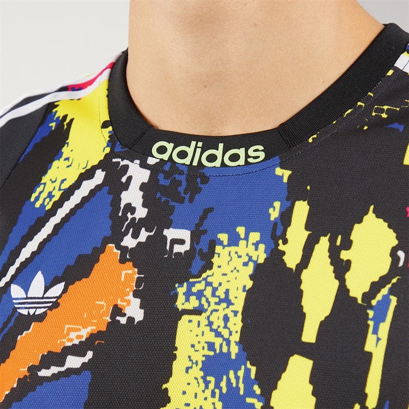 adidas Originals Mens Archive All Over Print Jersey Multicolor/Bright Yellow - Image 5