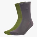 adidas Originals  Two Toned Two Pack Crew Socks Tech Olive/Grey Strata