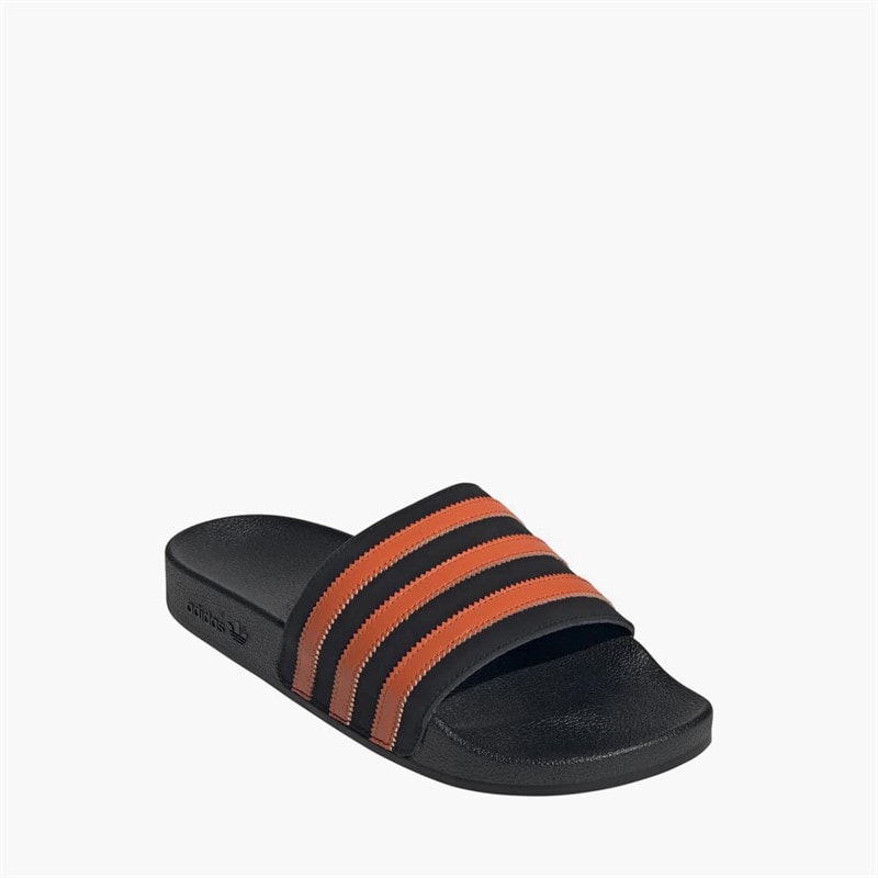 adidas Originals Mens Adilette Slides Core Black/Orange/Core Black - Image 1