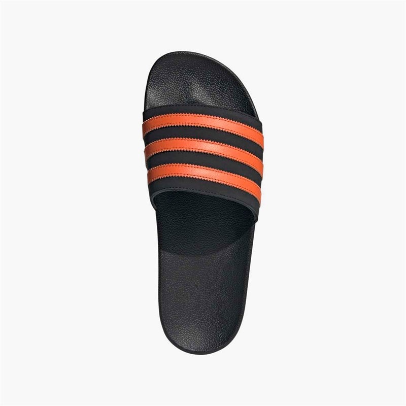 adidas Originals Mens Adilette Slides Core Black/Orange/Core Black - Image 4