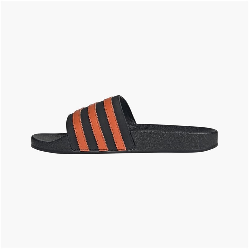 adidas Originals Mens Adilette Slides Core Black/Orange/Core Black - Image 5