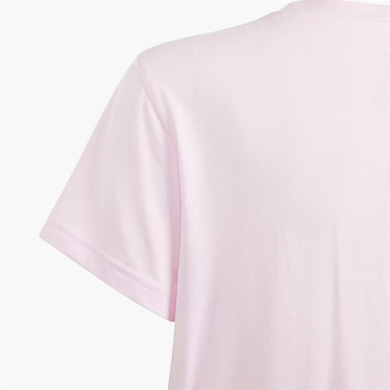 adidas Originals Junior Adicolor Trefoil Logo T-Shirt Clear Pink - Image 5